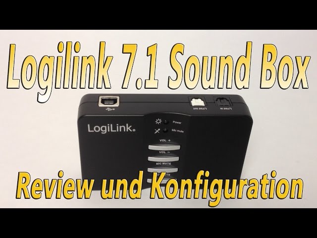 LogiLink Dolby 7.1 Sound Box UA0099 Review und Konfigurationshilfe 