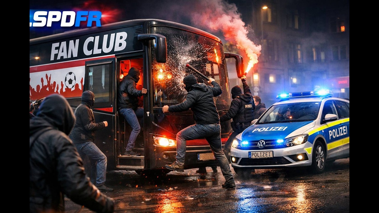 Chaos in Hannover, Bus wird von Hooligans überfallen |#gta5 #lspdfr