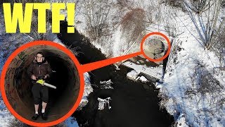 (disturbing) you won't believe what my drone found deep inside this haunted tunnel (masked mad man)