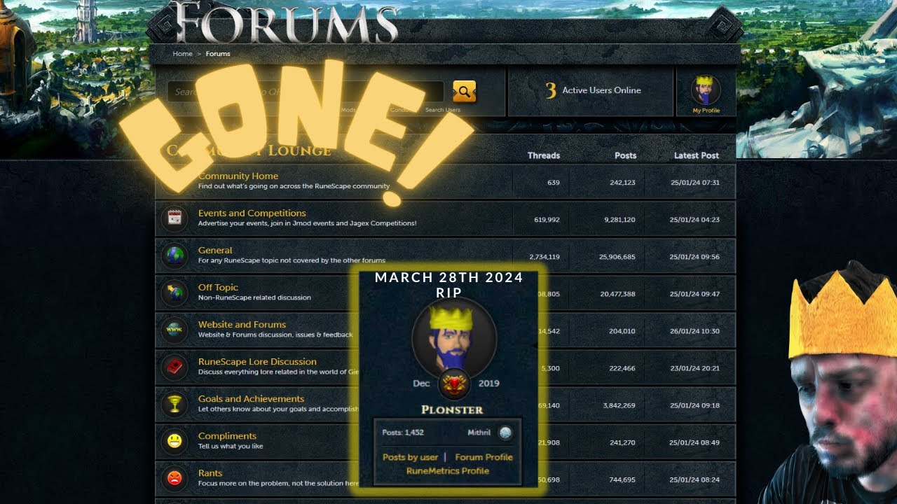 Runescape Forums will be removed soon
