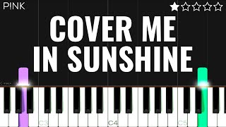 P!nk , Willow Sage Hart - Cover Me In Sunshine | EASY Piano Tutorial Resimi