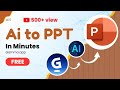 AI se PPT kaise banaye | Best AI tools for Professional Presentations | Gamma AI tool