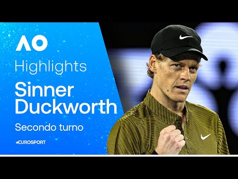 Video SINNER va velocissimo! Duckworth piegato in tre set | HIGHLIGHTS | AUSTRALIAN OPEN 2026
