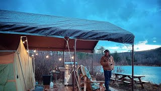 20F Winter Camping| Hail Storm | Hipcamp | More at Beyond the Gridline