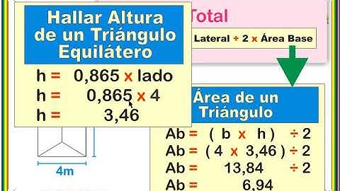 Prisma triangular hallar el area total