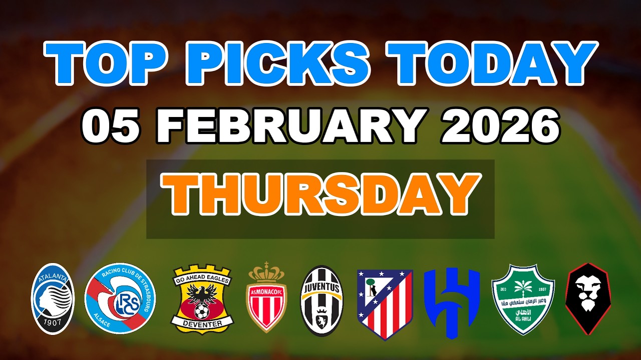 FOOTBALL PREDICTIONS TODAY 05 FEBRUARY COPA DEL REY | COUPE DE FRANCE | COPA ITALIA | BETTING TIPS