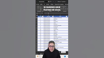 Cómo unir textos con la función CONCAT #excel #shorts