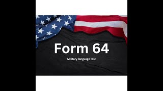 𝑬•𝐶•𝐋 t Proficiency - Assessment Test 64 _ Military Training language.