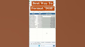 Best Way To Format DOBs in Excel #excel #shorts #video #exceltips