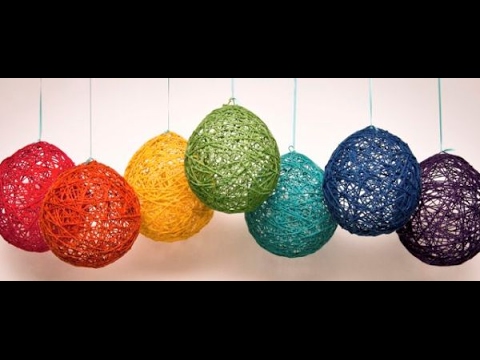 How to make a Beautiful Lampshade, Lanterns, And Yarn Globes