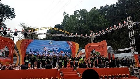 đội sư tử thôn Tồng Riền xã Hải Yến tại hội thi múa sư tử mèo huyện Cao Lộc năm 2024