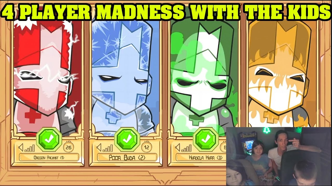 4 characters from the game Castle crashers for Melon Playground