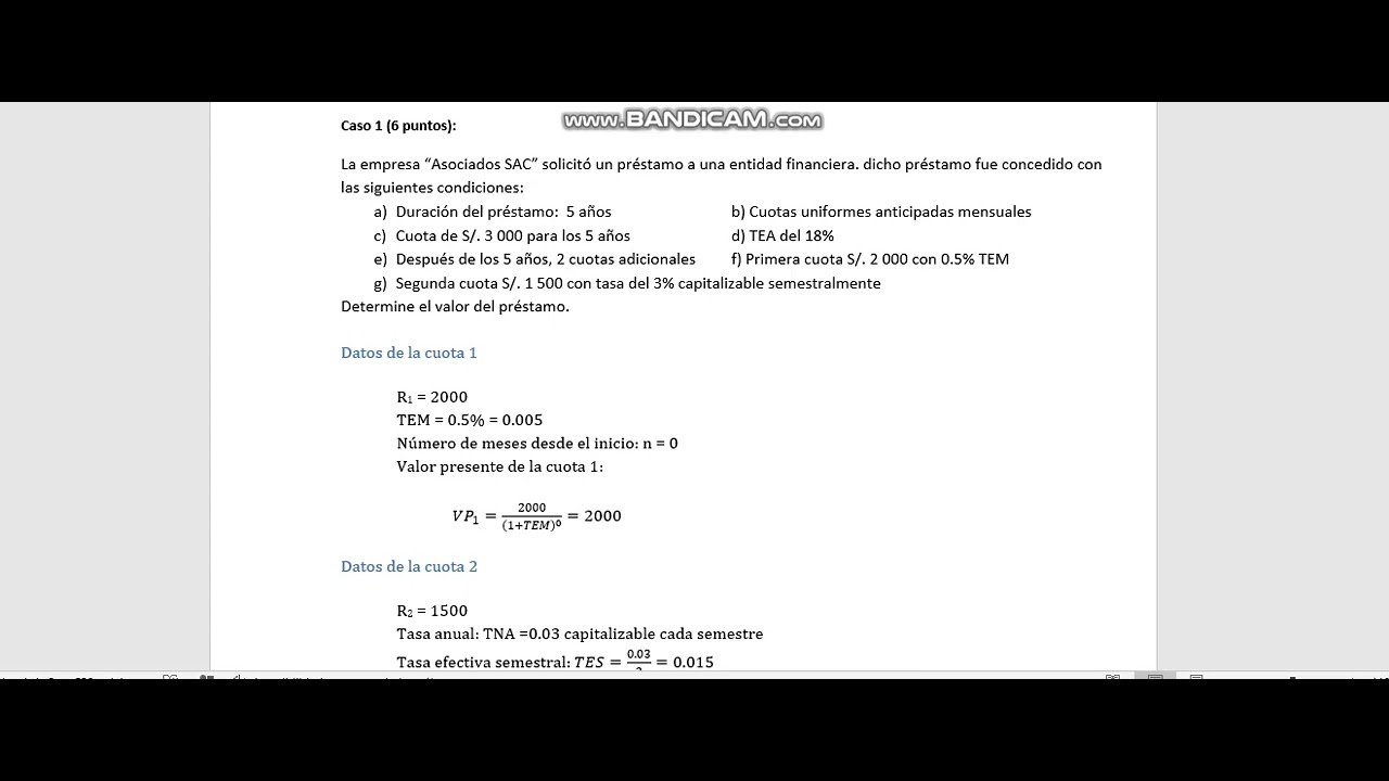 wasaps: 944 136 157 // Matemática Financiera // La empresa “Asociados ...