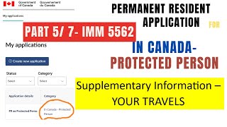 IMM 5662  Supplementary Information- Your Travels- PART 5