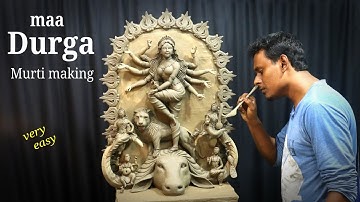 Durga mata murti making full set step by step Part 1 | clay art