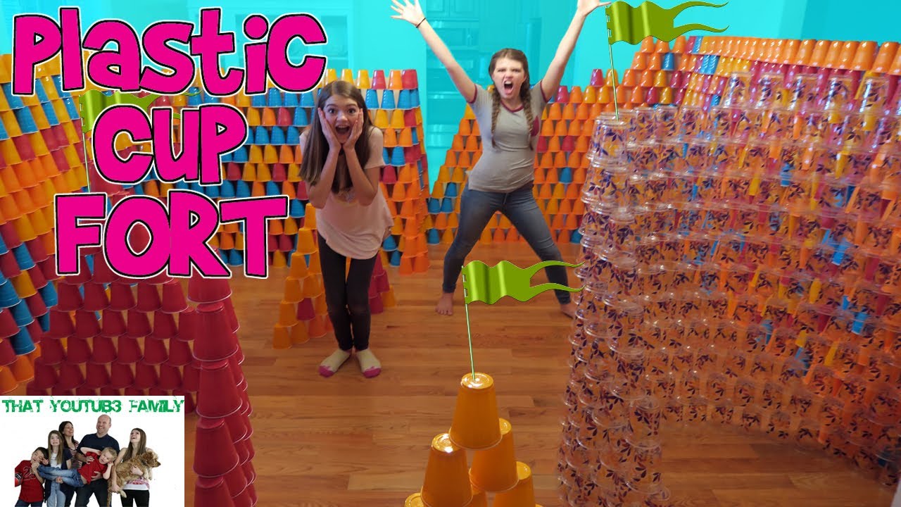 WE BUILT A HUGE PLASTIC CUP FORT! / That YouTub3 Family sardines price
