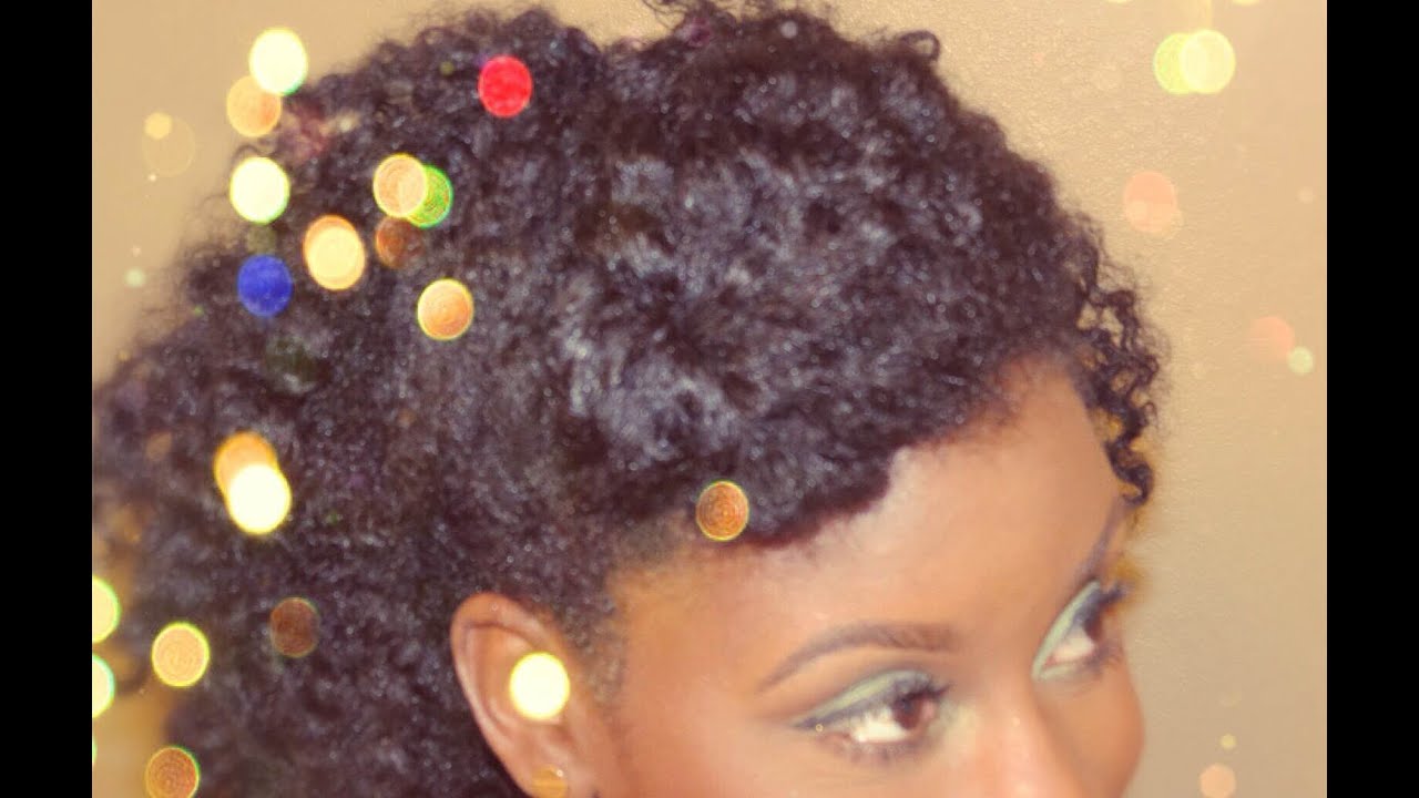 quick-cinnabun-half-updo-for-naturally-curly-hair-youtube