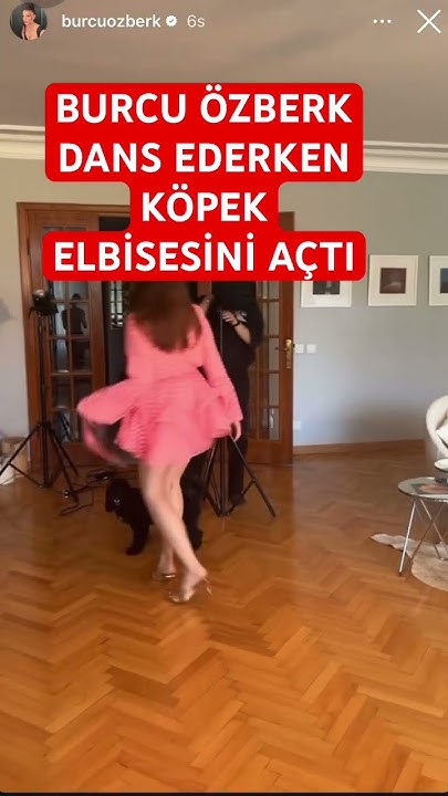 Burcu Özberk dans ederken köpeğinin hareketi sosyal medyayı salladı!