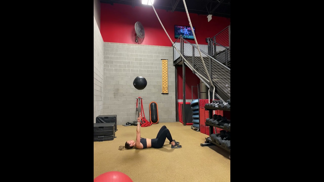 Supine Chest Pass with Medicine Ball