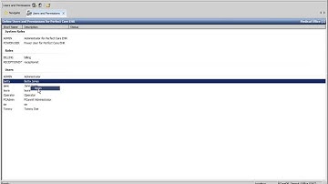 Perfect Care EHR 3.4 User Configuration