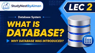 Full Database System Lecture 2 | Introduction to Database | Urdu + English  Update