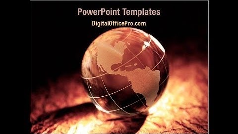 Red Globe PowerPoint Template Backgrounds - DigitalOfficePro #06477