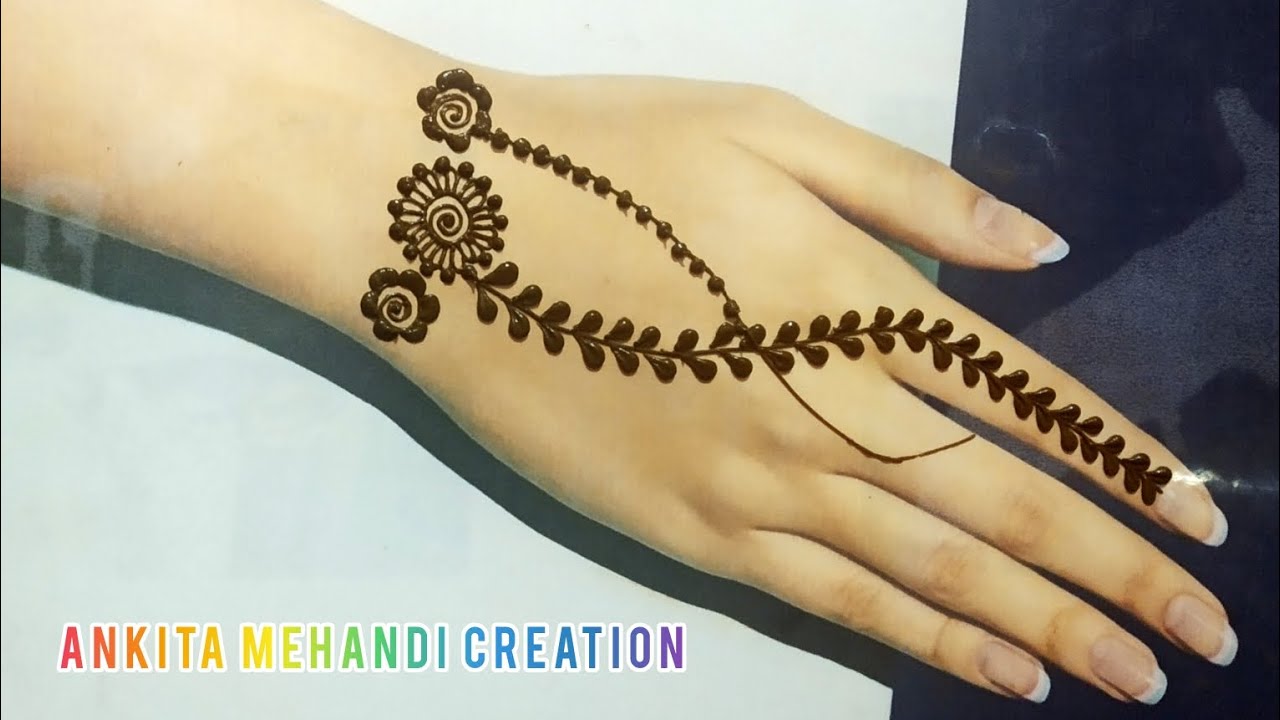 New braslet simple and easy mehandi designs| Back full Mehandi design ...