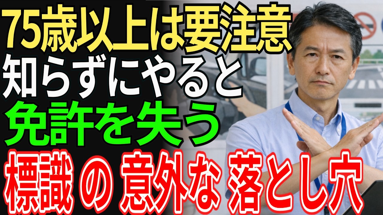 【絶対見て】標識の見落とし1回で免許取り消しに！75歳以上は要注意！