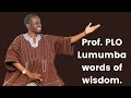 Prof  PLO Lumumba Words of Wisdom