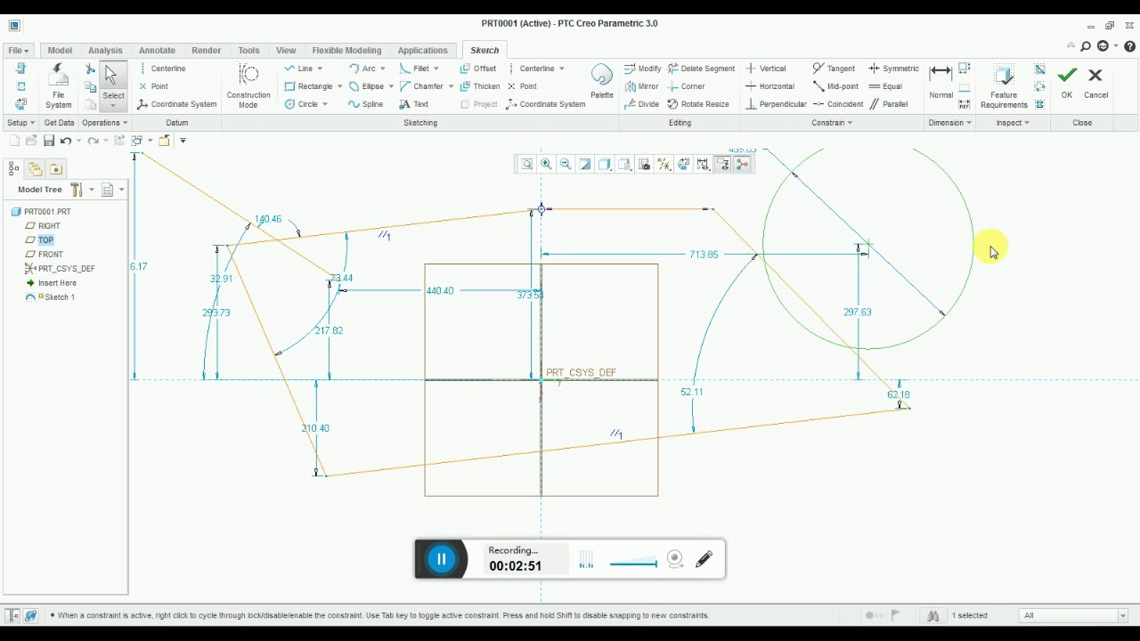 Creo Feature Requirements, Overlapping geometry, highlight open ends