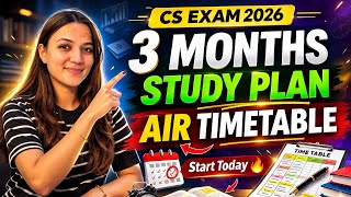 3 Months study routine for CS JUNE 2026 | AIR TIMETABLE | Neha Patel Wealth