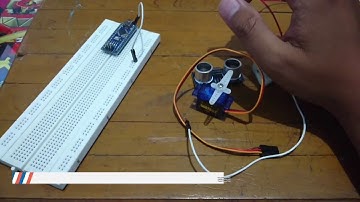Belajar Arduino kontrol motor servo dengan sensor ultrasonic HC-SR04