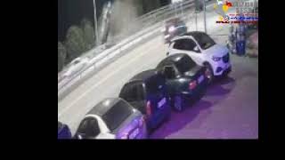 Trabzon’daki kazada araç böyle takla attı 3 yaralı