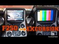 2012 F250 converted to excursion phone mirror power side steps front,reverse camera naviks sub
