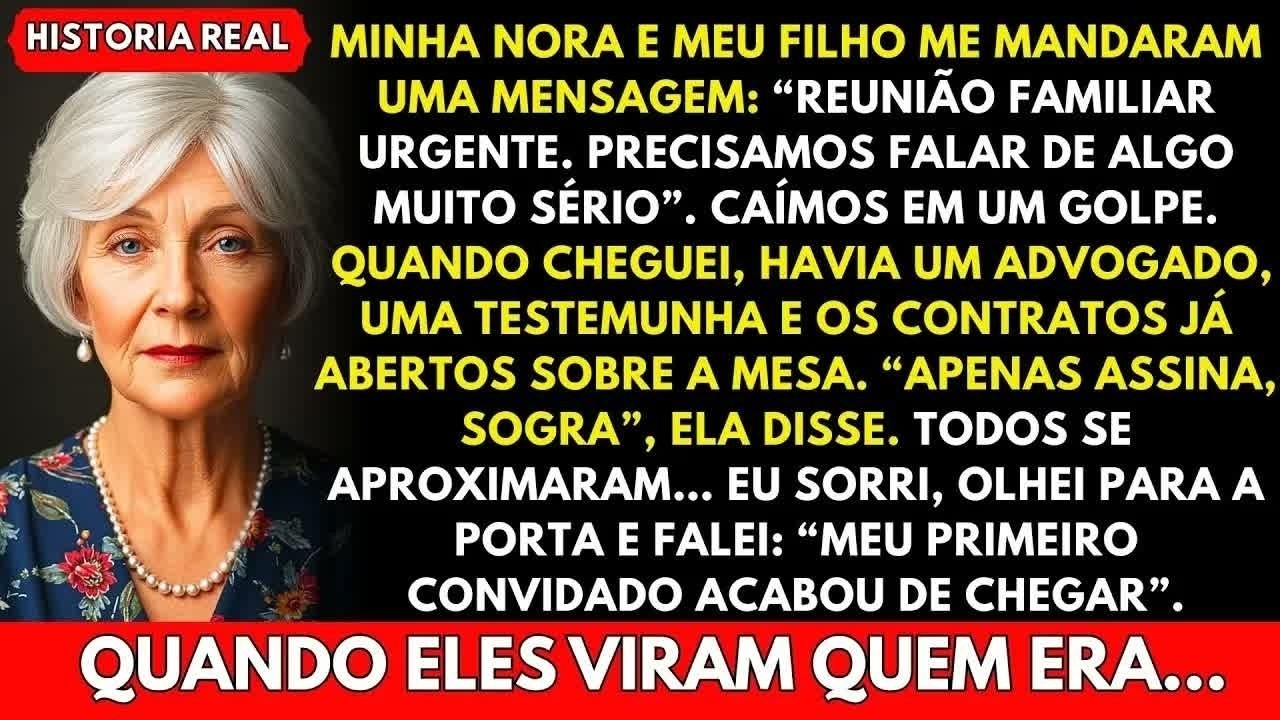 Quando o telemóvel vibrou, eu descascava batatas. A mensagem não tinha o tom do meu filho: «Reunião familiar urgente. Hoje, às 19h30.» Seco demais. Era a mão da minha nora. Fui. Encontrei um...