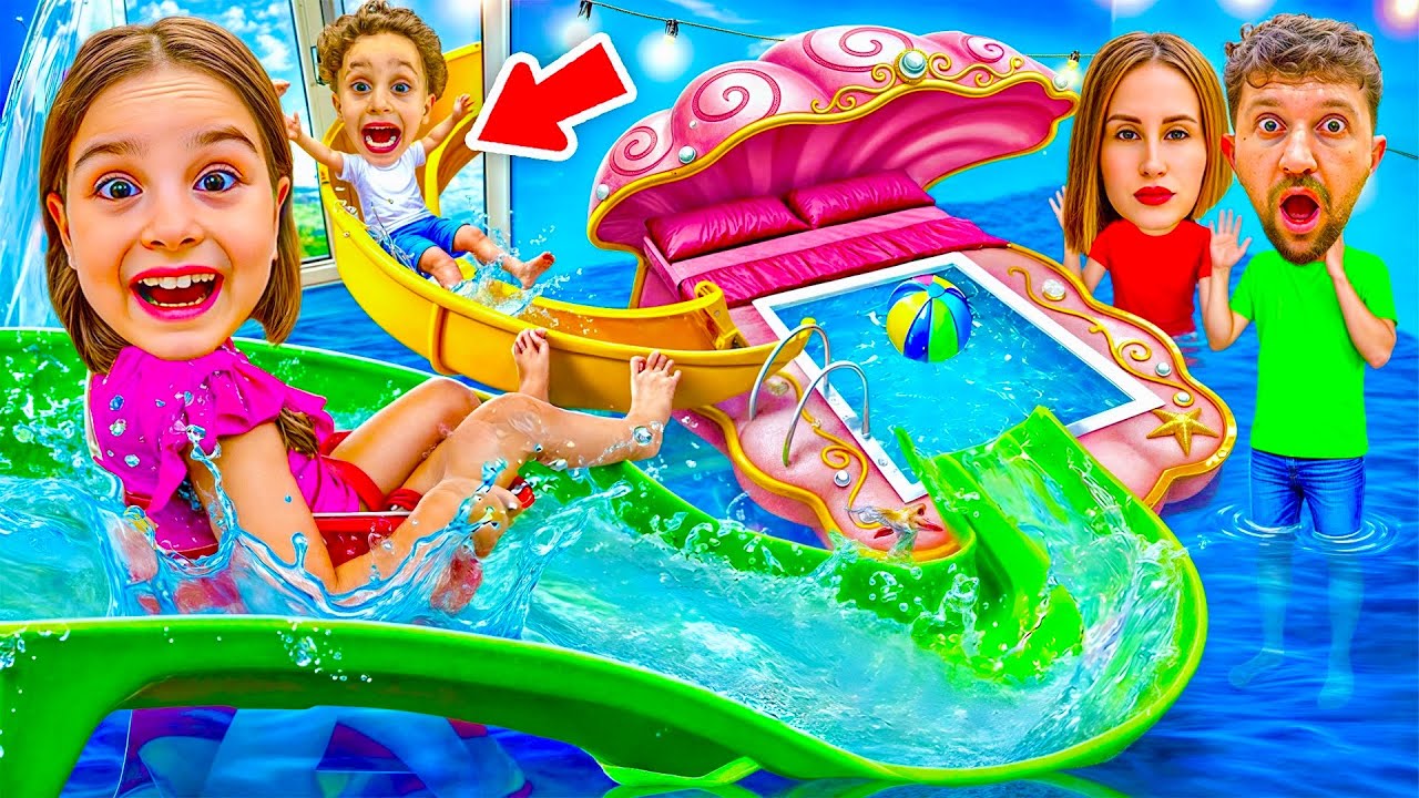 KUZEY ELİF ODASINI HAVUZA TAŞIDI !! BABAMDAN KAÇIŞ HAVUZDA ODA !!