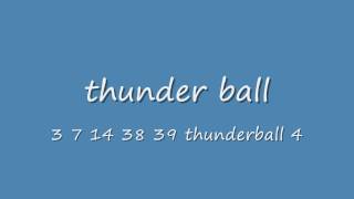 thunderball results for 06 sep 2014