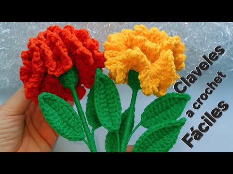 !!Easy and Beautiful Crochet Carnations!! Step by Step for Beginners"