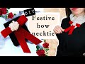 🎀 Festive pearl bow clip/necktie making| DIY | Accessory | Tutorial