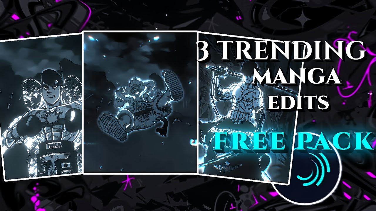 Trending manga edit pack | Alight motion [free xml qr /pack cc]