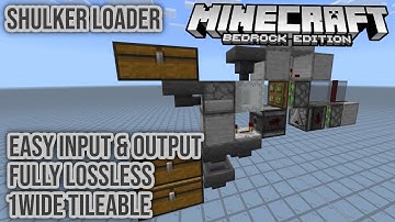 1 Wide Tileable Lossless Shulker Box Loader for Minecraft Bedrock Tutorial 1.14