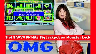 #178--$2,900.00 JACKPOT on Monster Luck/Lucky Mon Slots w SLOT SAVVY PK on August 6th on a $4.00 bet screenshot 1