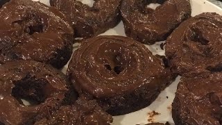 Keto chocolate cake donuts