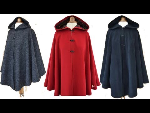 ملابس الشتاء قص وتفصيل بنشو او كاب حريمى شتوى منتهى الروعة والجمال