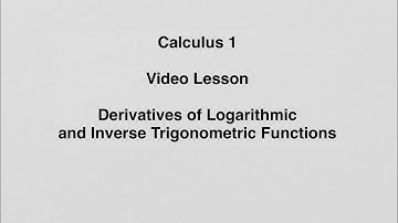 3.6 Afgeleiden van logaritmische functies en inverse trigonometrische functies