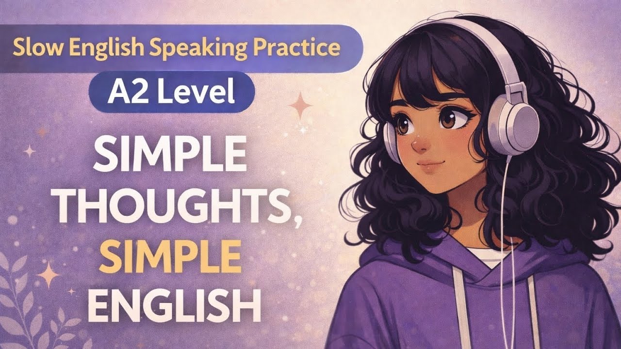 “Simple Thoughts, Simple English” | Slow English Speaking Practice – A2 Level