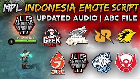 ▶️ ALL MPL INDONESIA EMOTE SCRIPT | UPDATED AUDIO | ALL PATCH | NO BAN | MPL EMOTE SCRIPT