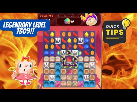 Candy Crush Saga Level 7309 | No Boosters | Talkthrough | Tips