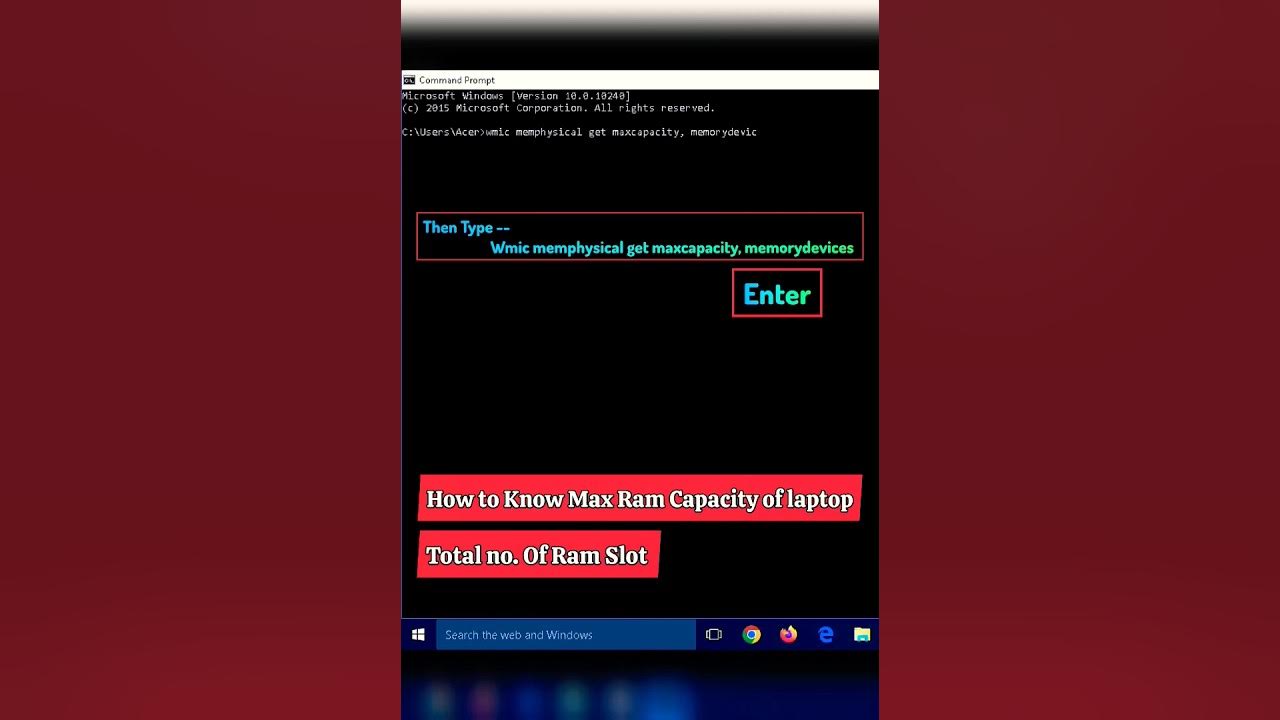 How To Check Maximum Ram Capacity And Number Of Ram Slot In Pc shorts how-to-check-maximum-ram-capacity-and-number-of-ram-slot-in-pc-shorts