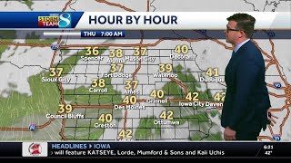 Iowa weather: Morning fog to start another cool and cloudy day